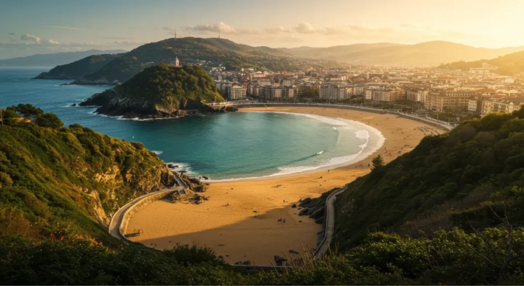Playa La Concha en San Sebastián